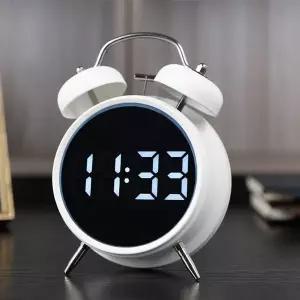 무소음 인테리어 자명종 날짜 대음량 온도표시 탁상시계 강력알람