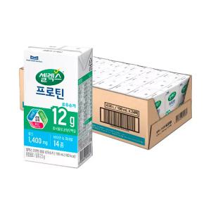 [Tday] 셀렉스 프로틴 음료 로우슈거 팩 190ml, 24개