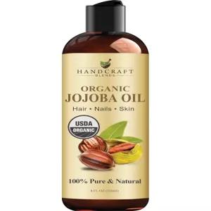 Handcraft Blends USDA 유기농 호호바 오일 | 냉압착 236ml(8온스) 100% 순수  천연 머리카락, 피부 및 얼