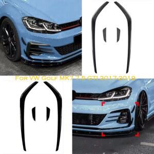 폭스바겐 호환 호환 골프 7.5 GTI 2017 2019 디퓨저 스플리터 트림 자동차 바디 키트 자동차 액세서리용 자동차 앞 범퍼 사이드 에어 나이프