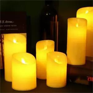 플라스틱 촛불 인테리어 장식용 파티용 led 전기 초 분위기 건전지 무드등 테이블 조명