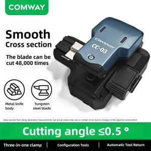 오리지널 COMWAY CC 03 원스텝 광섬유 절단기 고정밀 절단 칼 자동 고정밀 광섬유 절단기 48000 블레이드 수명