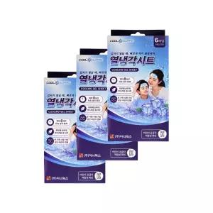 쿨가드 열냉각시트 (6매입) x 3개 어린이 성인 붙이는 빠른 쿨링케어 8시간 지속