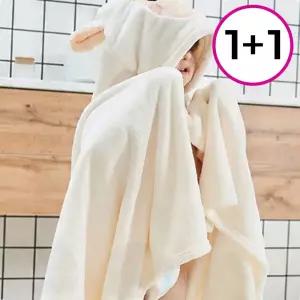 아기 판초 유아 수영 비치타올 목욕 가운 키즈 로브 후드 샤워 물놀이 1+1