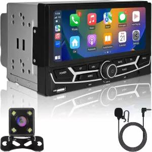 6.9 터치스크린 차량용 2DIN 카오디오 카플레이 WiFi 블루투스 USB 후방카메라 입력