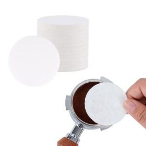 51MM 에스프레소 종이 필터(51MM 포터필터 바스켓에 맞는) 500개 | 표백하지 않은 필터 퍼크 스크린 일회용 및 깔끔함 샤워 스크린을 깨끗하게 유지하세요