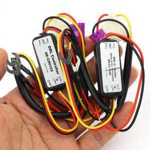방수 DRL 컨트롤러 12V 자동차 주간 주행등 스위치 릴레이 디머 팔로우 미 홈 타임 딜레이  포함 부품