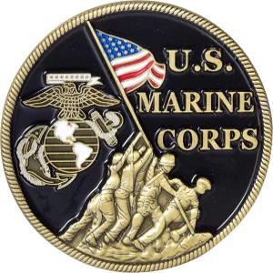 미 해병대 USMC 이오지마 디자인 아연 챌린지 코인 41.28mm 단품