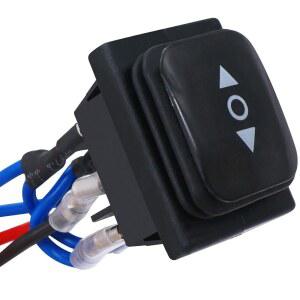 TWTADE 순간 극성 반전 스위치 방수 DC 12V 10A 제어 모터 호이스트 크레인 리니어 액추에이터용 6핀 3단(ON)-OFF-(ON) AC 110V-220V 로커 토글 및 와이어 KCD4-223-JT