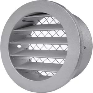 HVAC OV 4인치 원형 알루미늄 산업용 - 에어 벤트 루버 소핏 그릴 커버 내장 스크린 환기구 코팅되지 않음