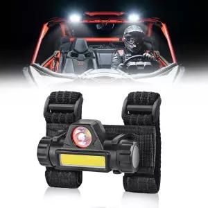 지디요루오 UTV 실내 돔 라이트 1.25피트-2.0인치 롤 바 마운트 오버헤드 루프 LED 1pc 파워스포츠