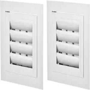 PATIKIL 8인치 x 리턴 에어 벤트 커버 2Pcs 알루미늄 합금 그릴 리니어 바 탈착식 측벽 천장 바닥 HVAC