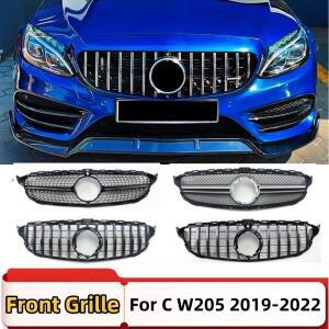 메르세데스 벤츠 C 클래스 W205 2019-22 C180 전면 그리드 그릴 범퍼 튜닝 액세서리 바디 키트
