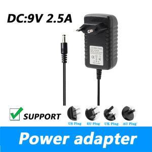 전원 어댑터, AC 100-240V, DC 9.0V, 2500MA, 2.5A, 영국 플러그, AU 5.52.1mm, EU 미국