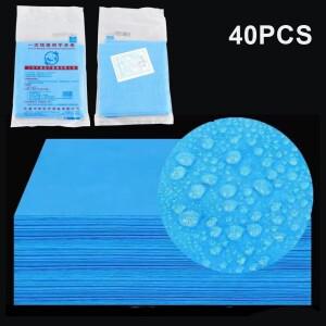 40pcs 일회용 수술 커튼 시트 블루 수건 부직포 멸균 50x60cm 방수 여행 매트