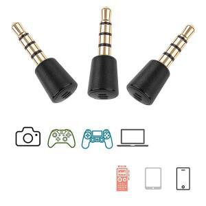 3PCS 마이크 3.5mm 오디오 금속 플러그 휴대용 녹음 게임 패드 라이브 방송 PS4 노트북 휴대폰에  고품질