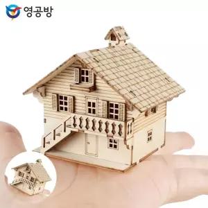 모형조립재료 목재조립키트 나무판모형만들기재료 나무판모형만들기 목재조립장난감 미니 세계의집 스위