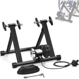 SPORFIT 자기 자전거 트레이너 스탠드 실내 주행용 빠른 분리 접이식 운동용 고정식 8단 저항 26~28인치