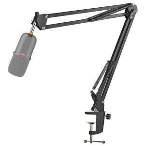 BOOM ARM은 HYPERX SOLOCAST 2용 전문 조절식 가위형 마이크 스탠드로 YOUSHARES의 2 마이크와 호환됩니다