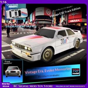 RC 1:16 DC777A BMW E30 4륜구동 고속 드리프트 스포츠카 프로 스케일 모델 LED 라이트 충전식 자동차 팬들