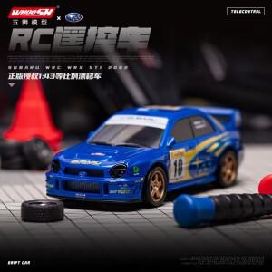 WHOOSH  라이선스 1:43 스케일 미니 RC 드리프트카 풀 프로포셔널 원격 조종 스바루 WRX STI 마쓰다 RX7 데