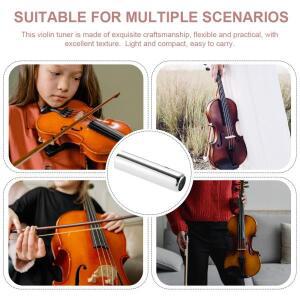 금속 바이올린 튜너 스틸  휴대용 얼후 입 불어주는  악기 튜닝 도구
