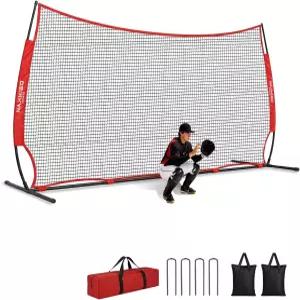 NaxKizo 20x10FT 바리케이드 백스톱 네트 강철 프레임이 있는 야구·농구 야구·라크로스·축구·농구용 볼
