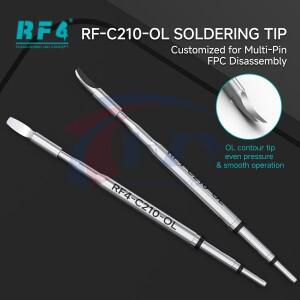 RF4 RF-C210-OL C210 납땜 인두용 곡선형 팁 FPC 플렉스 케이블 분해 PCB 마더보드 제거 도구