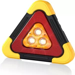 AUCARAUTO 충전식 LED 안전 삼각대 비상 주차 반사기 30개의 고가시성 장착된 도로 경고 USB 조명 SOS