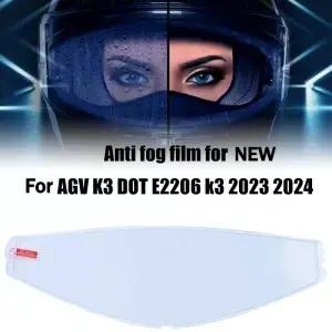 AGV NEW K3 DOT E2206 k3 2023 2024 오토바이 헬멧 렌즈 바이저 쉴드 뷰파인더 고글 마이카 액세서리용