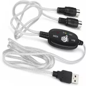 MIDI 케이블 USB 5핀 to 2m 블랙 전자드럼