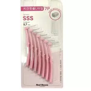 치간칫솔 L형 7개 치간브러시 치아건강 치과치간칫솔
