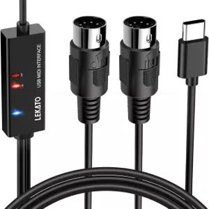 MIDI 케이블 USB 인터페이스 키보드 5PINDIN LEKATO 전자 악기 및 PC용 간편 연결 변환 고효율 전송 98M