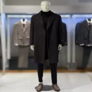트루젠  역시즌 극소량  다크브라운 핸드메이드 세미오버핏 롱코트 2244CL200300