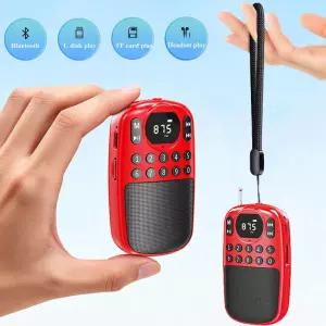 휴대용 미니 FM 라디오 디지털 수신기 HD 스 스피커 MP3 플레이어 TF카드 USB