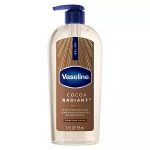 Vaseline 코코아 래디언트 바디 젤 오일, 빛나는 피부용, 버터 355ml(12온스) | 건조한 피부를 위한 모이스