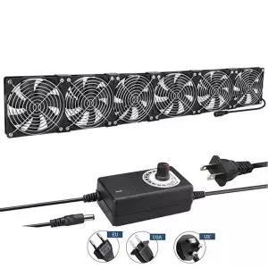 12cm 120mm 고속 대형 110V 220V BTC LTC 마이닝 머신 워크스테이션 캐비닛 그래픽 카드 랙 쿨러 냉각 팬