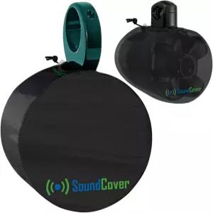SoundCover 마린 웨이크보드 타워 스피커 커버 4인치 및 5인치 원형 210T 폴리에스터 은색 UV 코팅 방수
