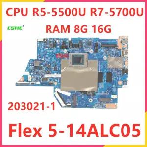 레노버 아이디어패드 플렉스 5-14ALC05 노트북 메인보드 R3 R5 R7 CPU 8GB 16GB RAM 203021-1 5B21B84992 5