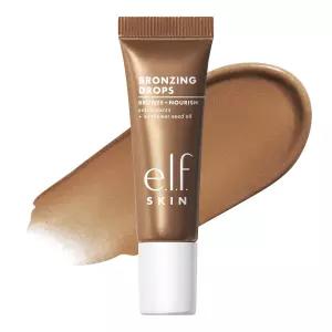 e.l.f. SKIN 브론징 드롭 미니, 리퀴드 페이스 틴트 세럼, 비타민 E 및 해바라기 오일 함유, 비건 크루얼티