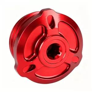 YZF-R3 2015-2025 오토바이 오일 필러 캡 M27 X 3mm CNC 6061 알루미늄 레드