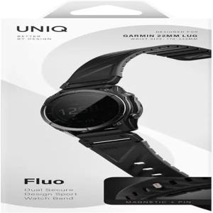 가민 워치 밴드 22mm용 UNIQ FLUO 탈착식 커넥터가 자석 실리콘 스트랩 스마트워치에 안전 조절 가능한 핏