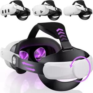 Kawaye Real 헤드 스트랩 메타 퀘스트 2용 조절 가능한 가벼운 VR 헤드셋 지지력 강화 편안하고 안정적인