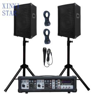 전문 오디오 서브우퍼가 포함된 PA 스피커 시스템, 1000W, 2x12