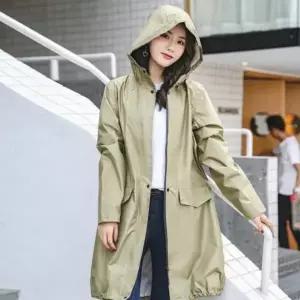 여성 패션 캐주얼 바람막이 윈드코트 우비 골프 레인코트