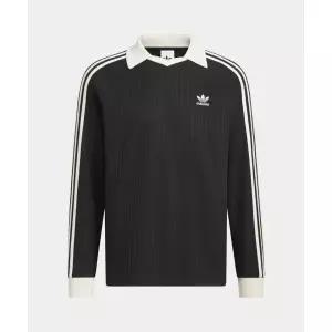 아디다스 ADIDAS 와플 롱 슬리브 폴로 티 - 블랙 KQ6866 221541