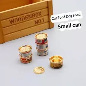 1/5Pcs 놀이용 장난감 1/12 인형 집 시뮬레이션 고양이/개 미니 애완 동물 음식 홈 장식