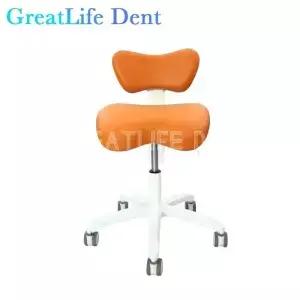 GreatLife 치과 의자 인체 공학적 Pu 가죽 팔걸이 럭셔리 다채로운 높이 조절 휠 리프팅 회전 의사