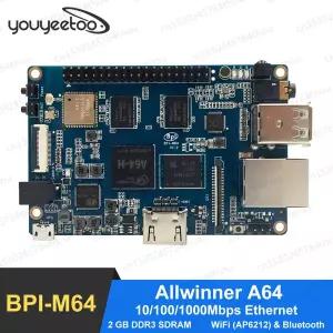 Smartfly 바나나 파이 BPI-M64 쿼드 코어 SBC 올위너 A64 1.2 Ghz 쿼드 코어 ARM Cortex A53 안드로이드 및