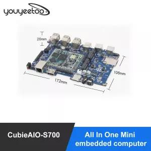 CubieAIO S700 오픈 소스 올인원 소형 임베디드 컴퓨터 안드로이드 리눅스 UART x4 USB x6 64 비트 CPU ARM